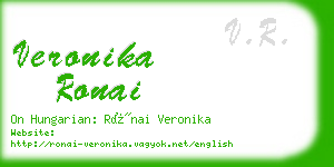 veronika ronai business card